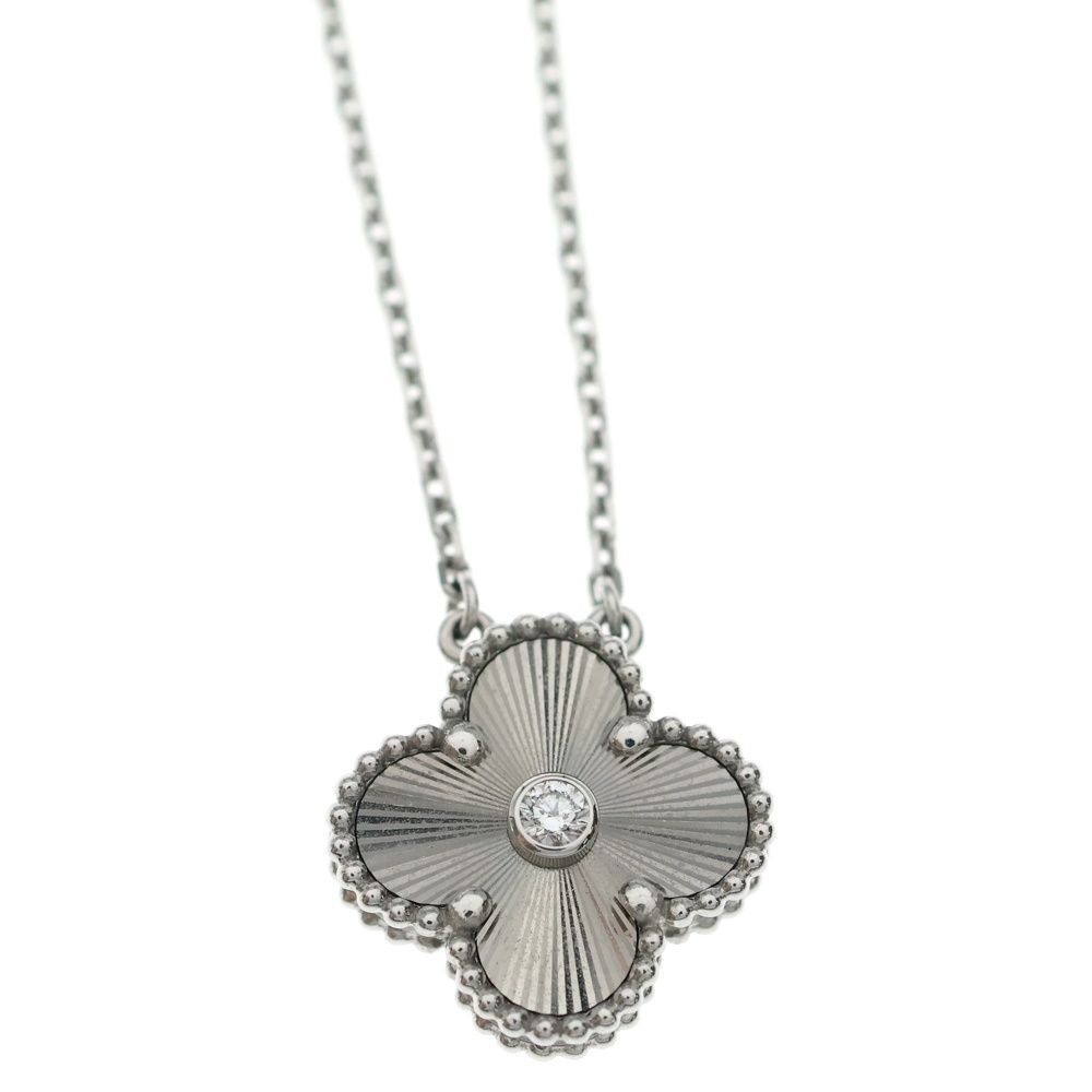 Van Cleef & Arpels Vintage Alhambra Guilloche Necklace Holiday Limited — view 3