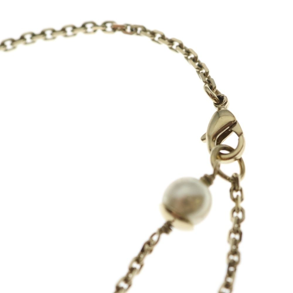Dior CD Logo Pearl Bracelet White Gold Plated — view 5