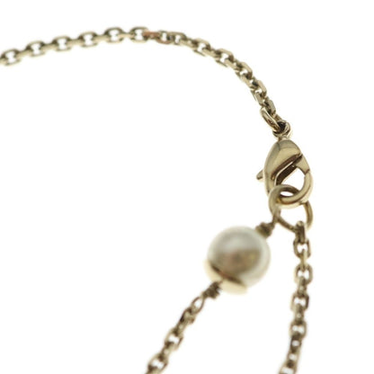 Dior CD Logo Pearl Bracelet White Gold Plated — view 5
