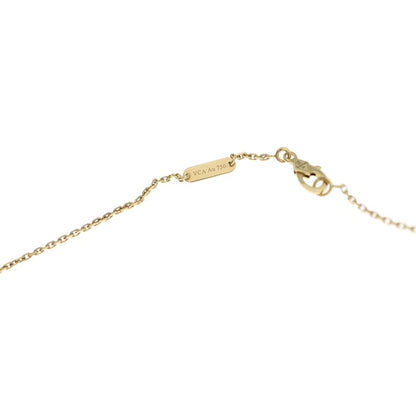 Van Cleef & Arpels Vintage Alhambra Necklace Malachite Yellow Gold Green — view 6