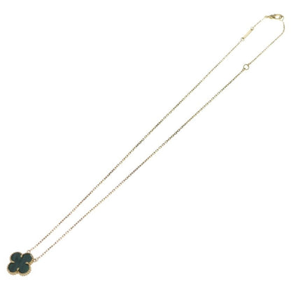 Van Cleef & Arpels Vintage Alhambra Necklace Malachite Yellow Gold Green — view 2