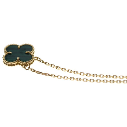 Van Cleef & Arpels Vintage Alhambra Necklace Malachite Yellow Gold Green — view 5