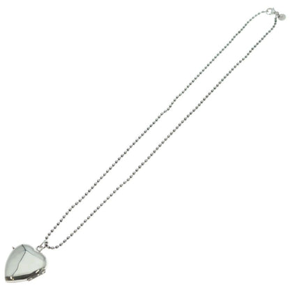 Tiffany & Co. Heart Locket Pendant Ball Chain Necklace Silver — view 2