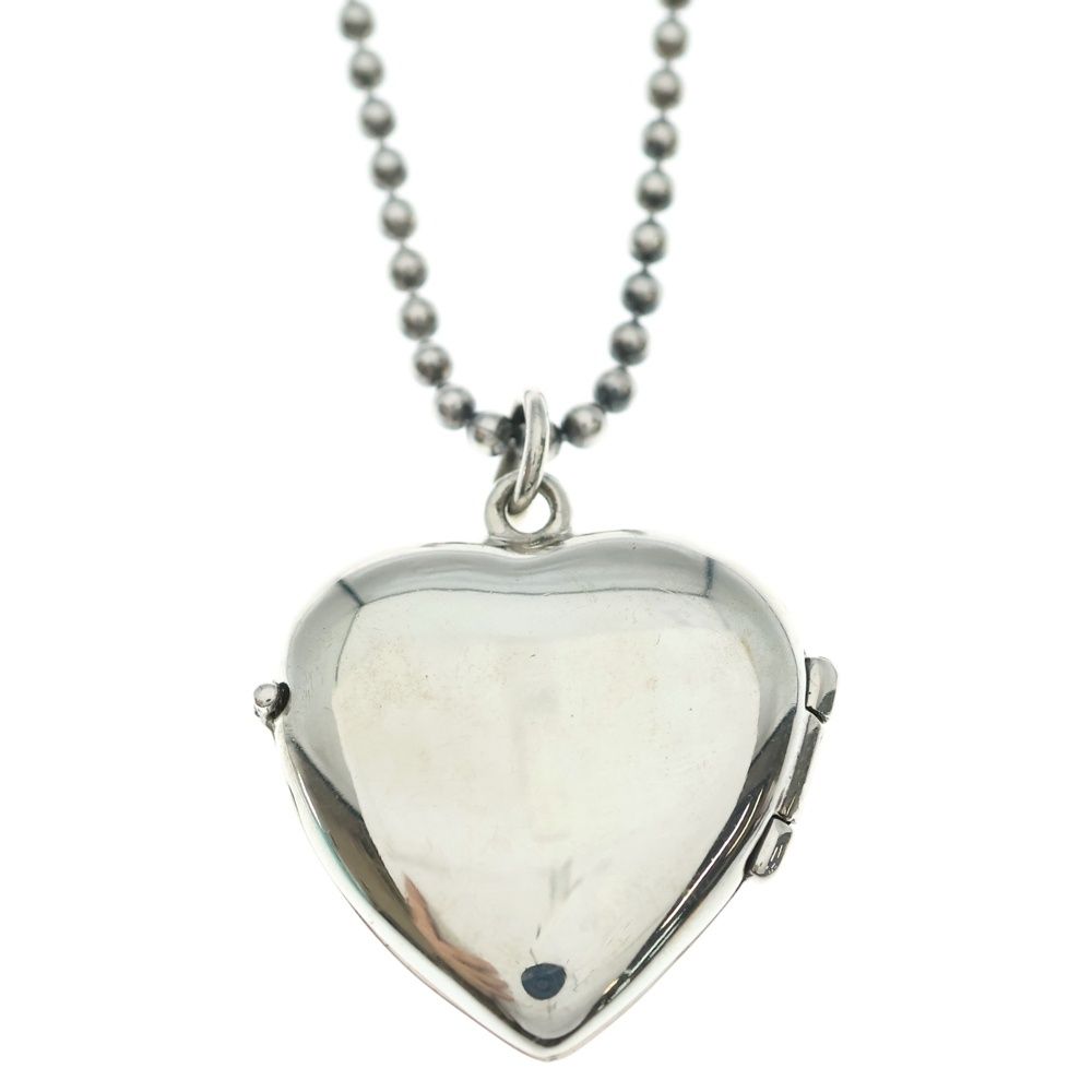 Tiffany & Co. Heart Locket Pendant Ball Chain Necklace Silver — view 3