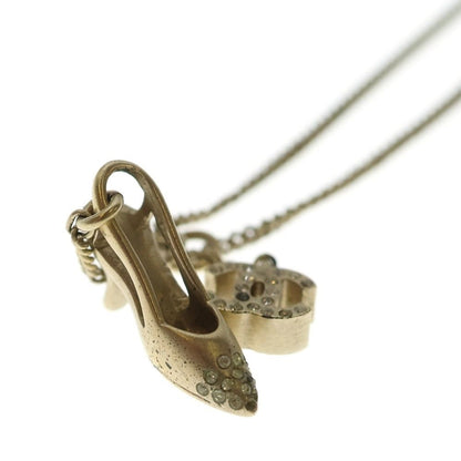 Chanel High Heel CC Logo Necklace Pendant Chain Gold — view 3
