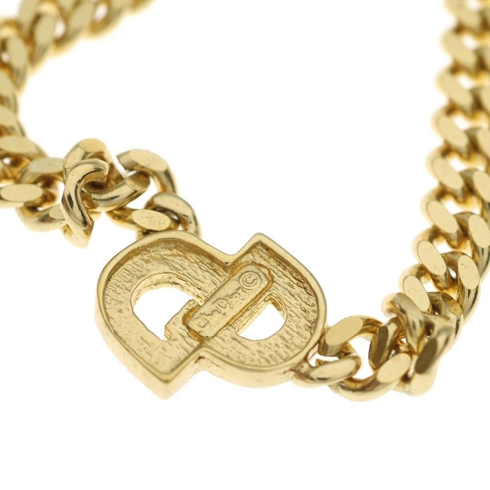 Dior CD Rhinestone Choker Necklace Gold — view 6
