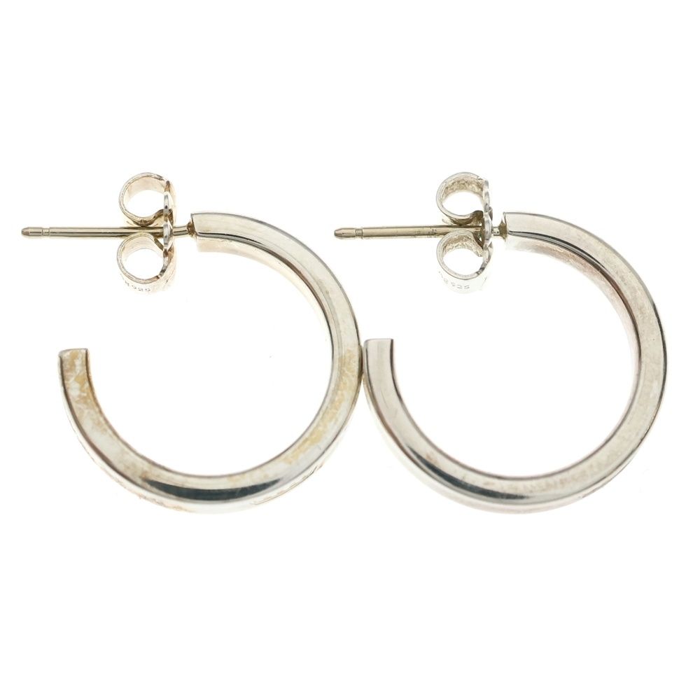 Tiffany & Co. Narrow Hoop Earrings Silver — view 4