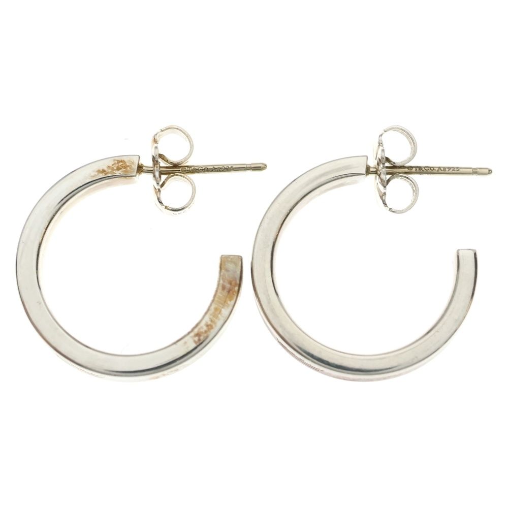Tiffany & Co. Narrow Hoop Earrings Silver — view 3