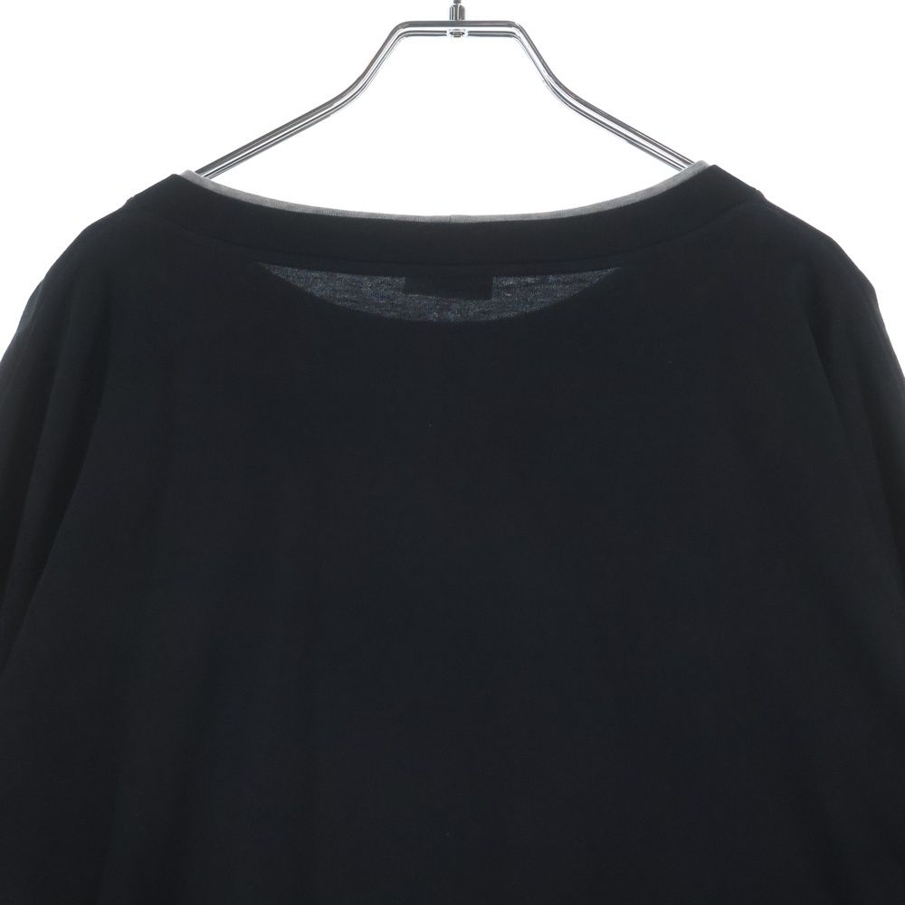 Celine Skater Cotton Jersey Tee Layered Shirt Black Gray — view 4