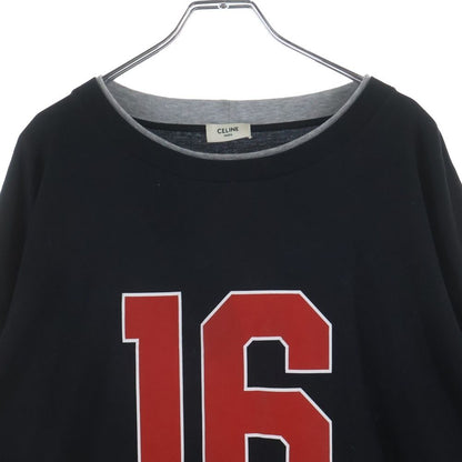 Celine Skater Cotton Jersey Tee Layered Shirt Black Gray — view 3