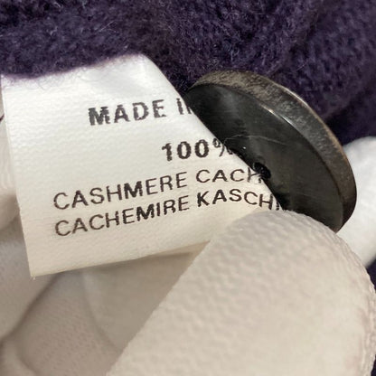 Hermes Cashmere Knit Cardigan M Purple