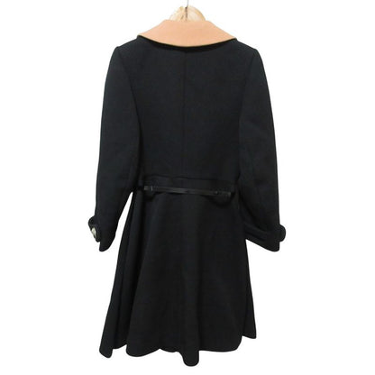 Prada Wool Double Breasted Coat Black