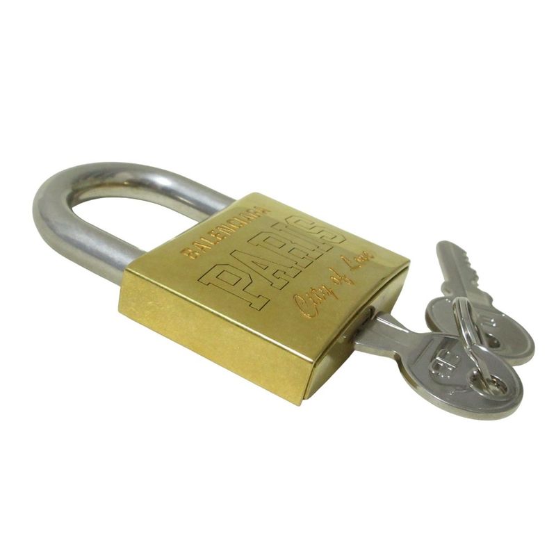 Balenciaga City of Love Padlock Bag Charm Gold