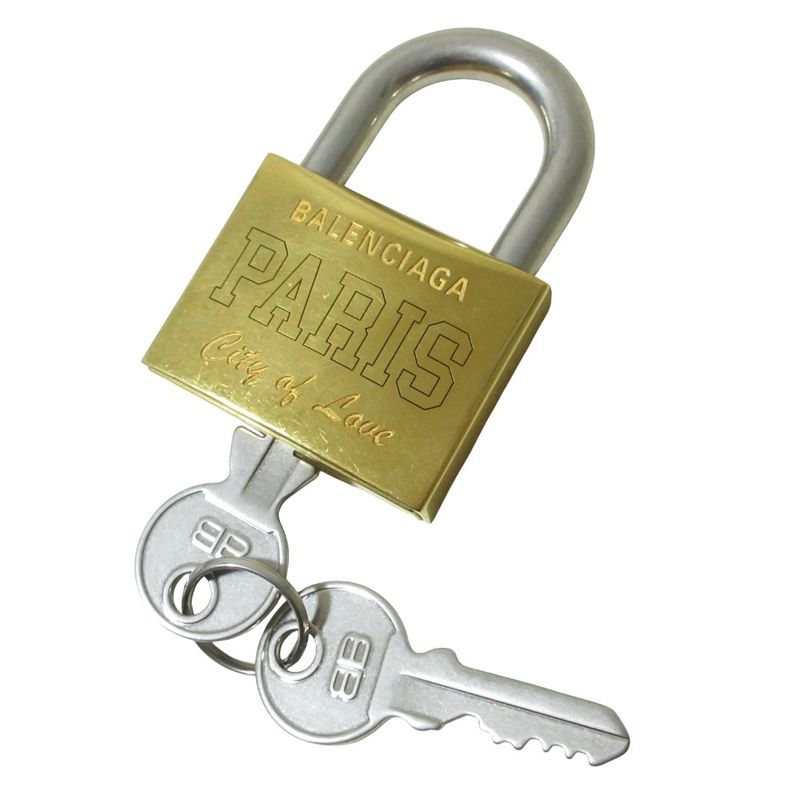 Balenciaga City of Love Padlock Bag Charm Gold