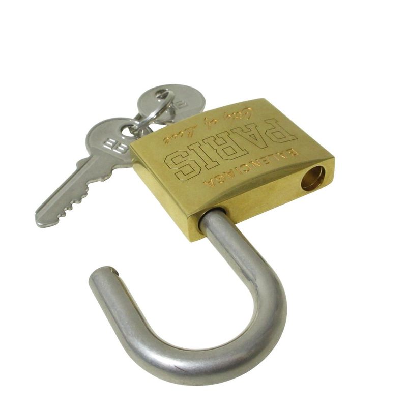 Balenciaga City of Love Padlock Bag Charm Gold