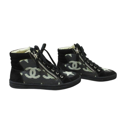 Chanel Paris Dallas Star CC Logo Double Zip High Cut Sneakers