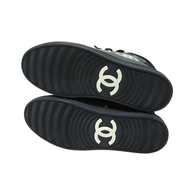 Chanel Paris Dallas Star CC Logo Double Zip High Cut Sneakers