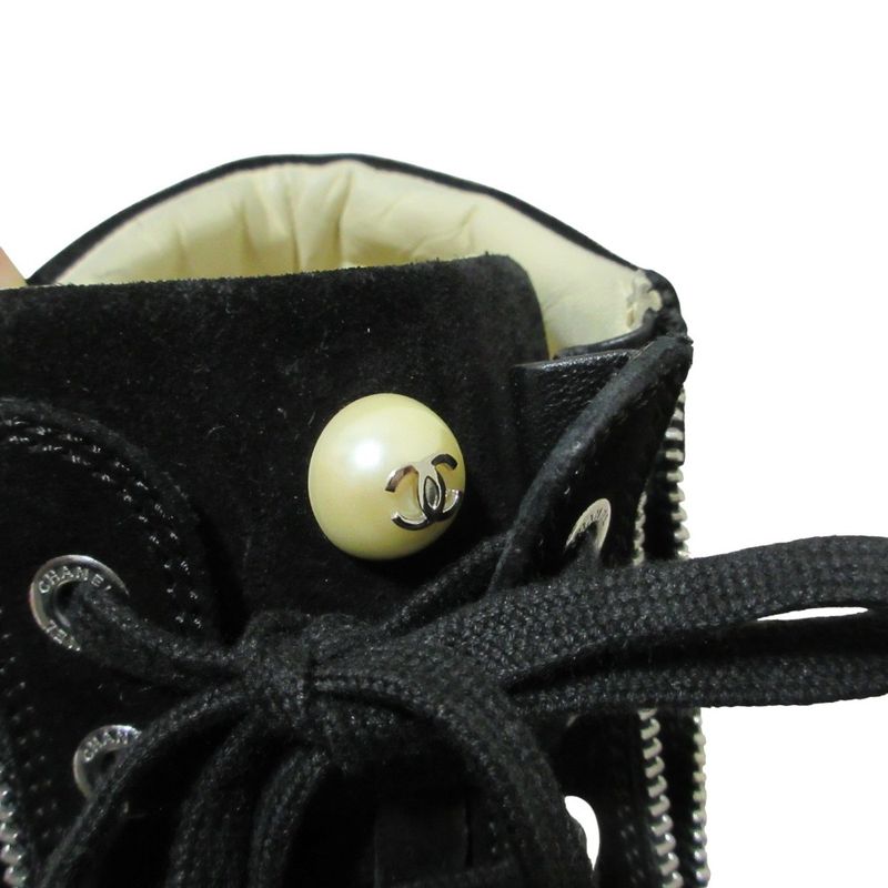 Chanel Paris Dallas Star CC Logo Double Zip High Cut Sneakers