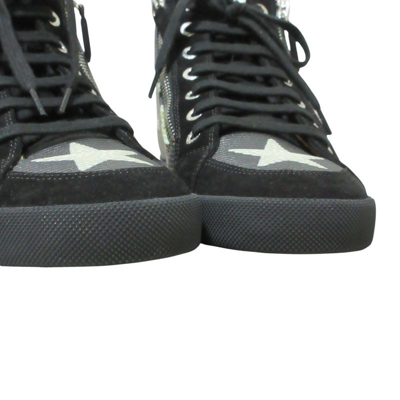 Chanel Paris Dallas Star CC Logo Double Zip High Cut Sneakers