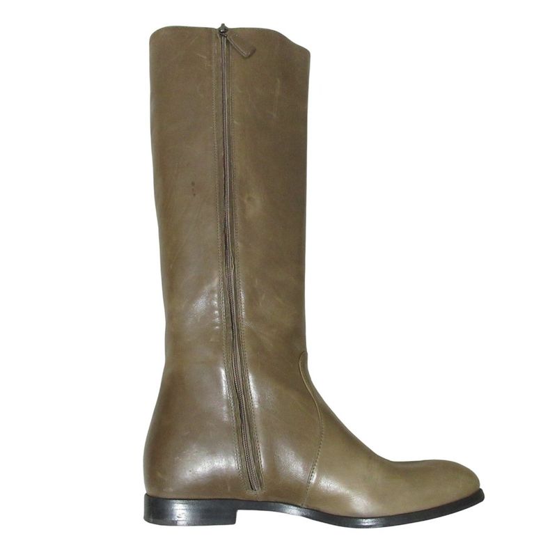 Prada Leather Long Boots 36 Brown