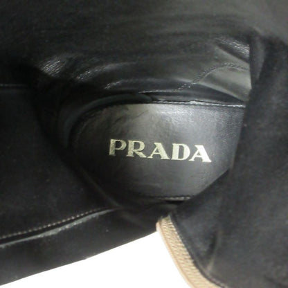 Prada Leather Long Boots 36 Brown