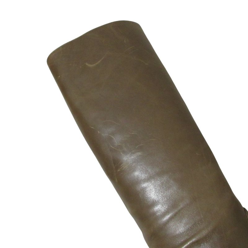 Prada Leather Long Boots 36 Brown
