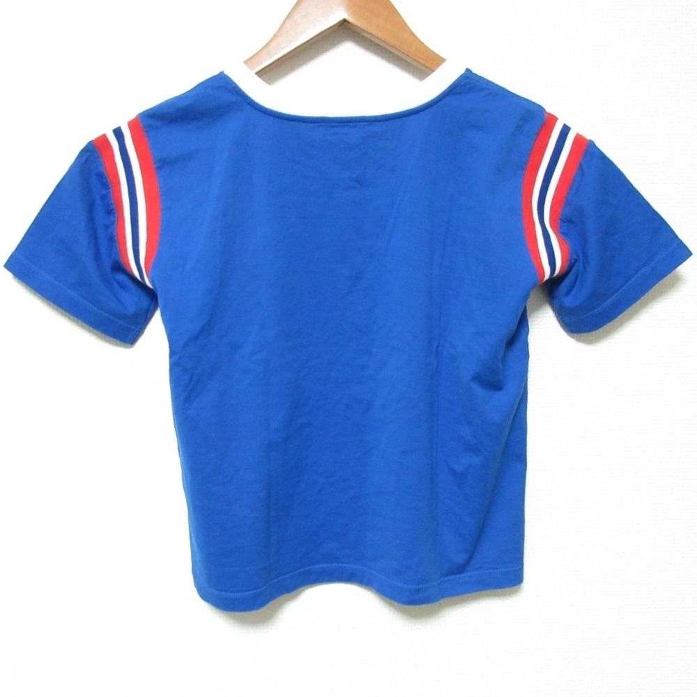 Celine Triomphe Logo Cropped Boxy T-Shirt XS Blue — view 2
