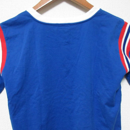 Celine Triomphe Logo Cropped Boxy T-Shirt XS Blue — view 3
