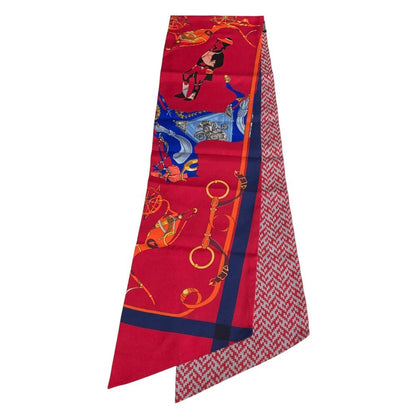 Hermes Silk Maxi Twill Tout en Carre Red Scarf — view 4