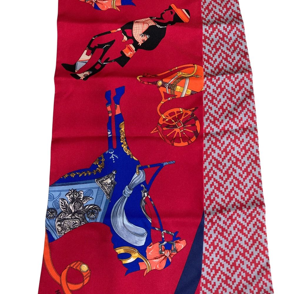 Hermes Silk Maxi Twill Tout en Carre Red Scarf — view 2