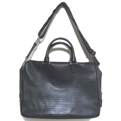 Dior Homme Leather Briefcase Business With PC Pocket Black — view 4
