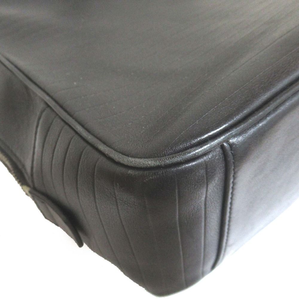Dior Homme Leather Briefcase Business With PC Pocket Black — view 7