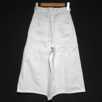 Celine Cleaned Era Triomphe Signature Wide Gaucho Denim Pants — view 2