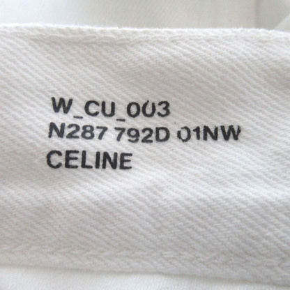 Celine Cleaned Era Triomphe Signature Wide Gaucho Denim Pants — view 8
