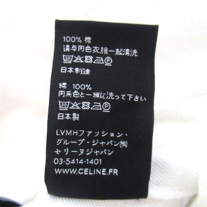 Celine Cleaned Era Triomphe Signature Wide Gaucho Denim Pants — view 7