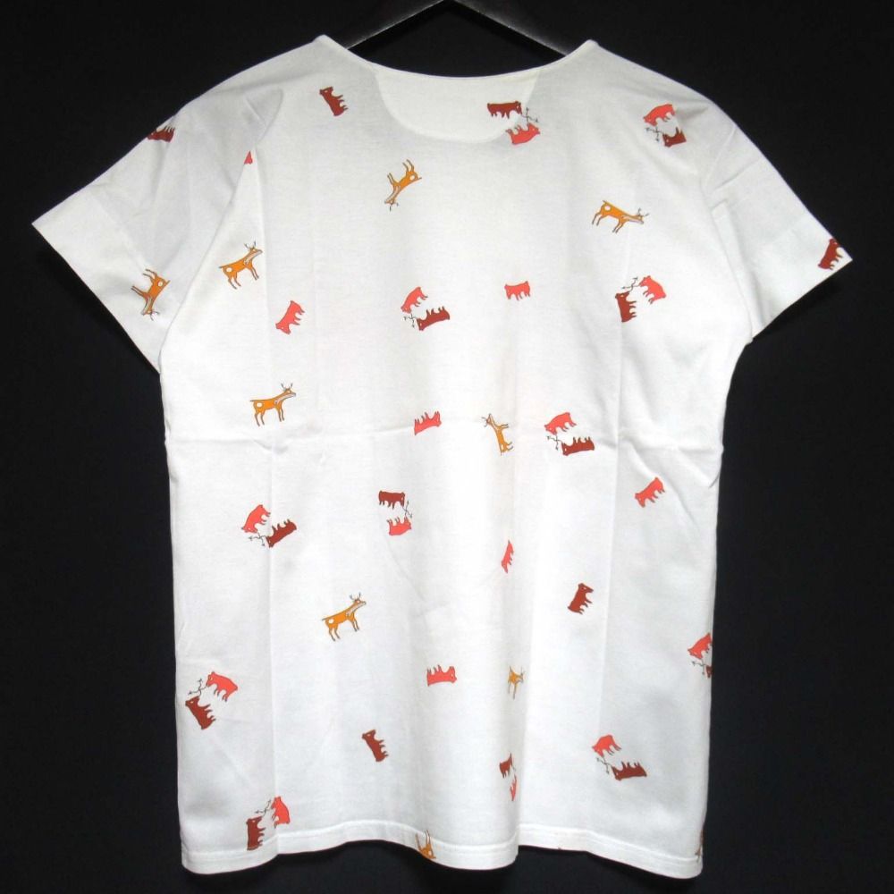 Hermes Kachina Print Short Sleeve T-Shirt 36 White — view 2