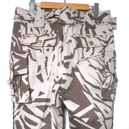 Gucci Digital Camo Pattern Belted Cargo Pants 40 Beige Brown — view 4
