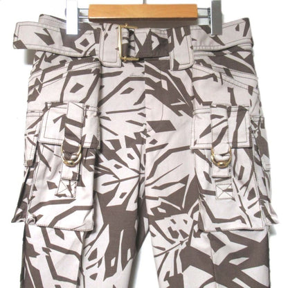Gucci Digital Camo Pattern Belted Cargo Pants 40 Beige Brown — view 3