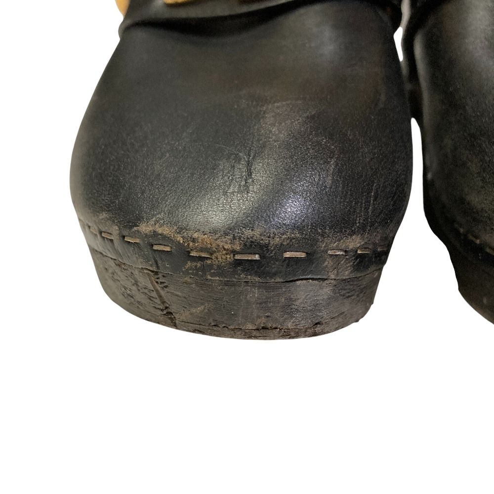 Celine Les Bois Triomphe Chain Leather Clog Sandals — view 6