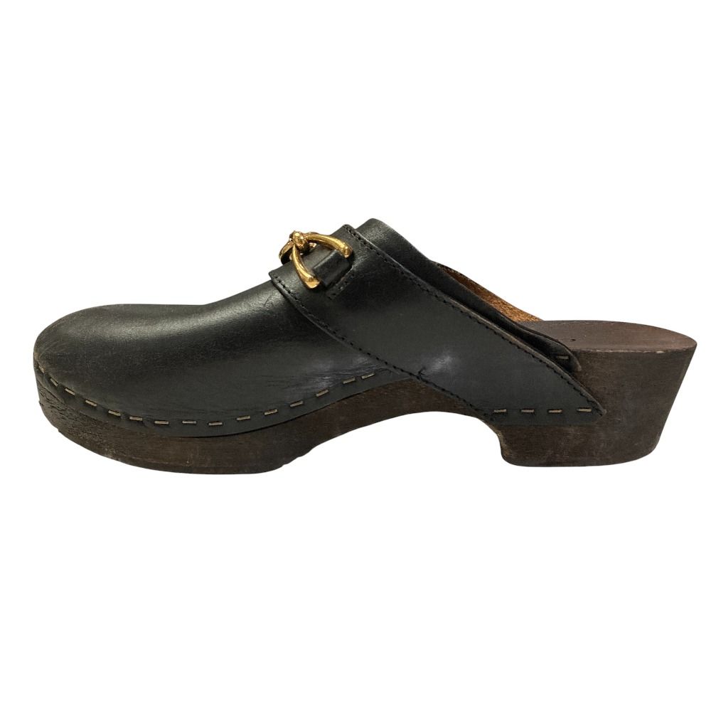 Celine Les Bois Triomphe Chain Leather Clog Sandals — view 8