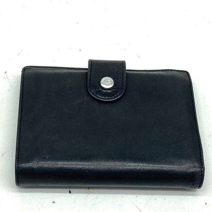 Chanel Wallet Bifold Clasp Lambskin Compact Leather Black CC Logo