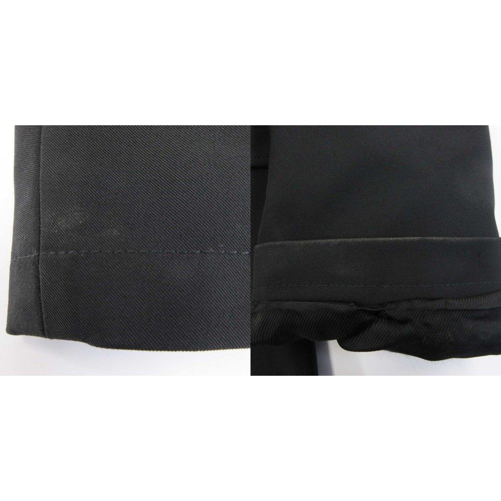 Prada Satin Jacket Coat Stretch 40 M Black — view 7