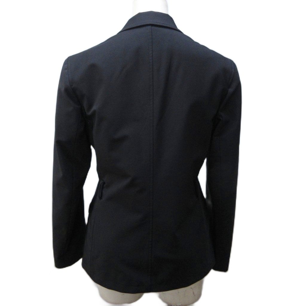 Prada Satin Jacket Coat Stretch 40 M Black — view 3