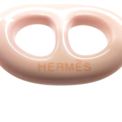 Hermes Tribo Chaine D'ancre Lacquer Wood Ivory Pastel Pink Green Ring — view 4