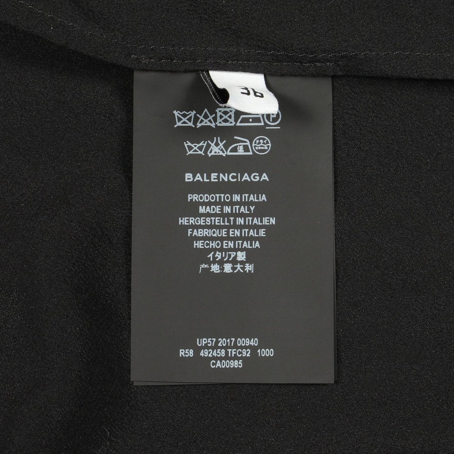 Balenciaga Dress Chiffon Bowtie Black Silk — view 5