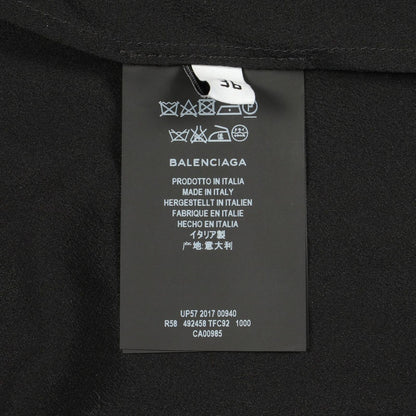 Balenciaga Dress Chiffon Bowtie Black Silk — view 5