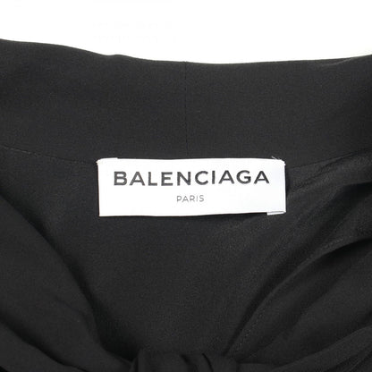 Balenciaga Dress Chiffon Bowtie Black Silk — view 3