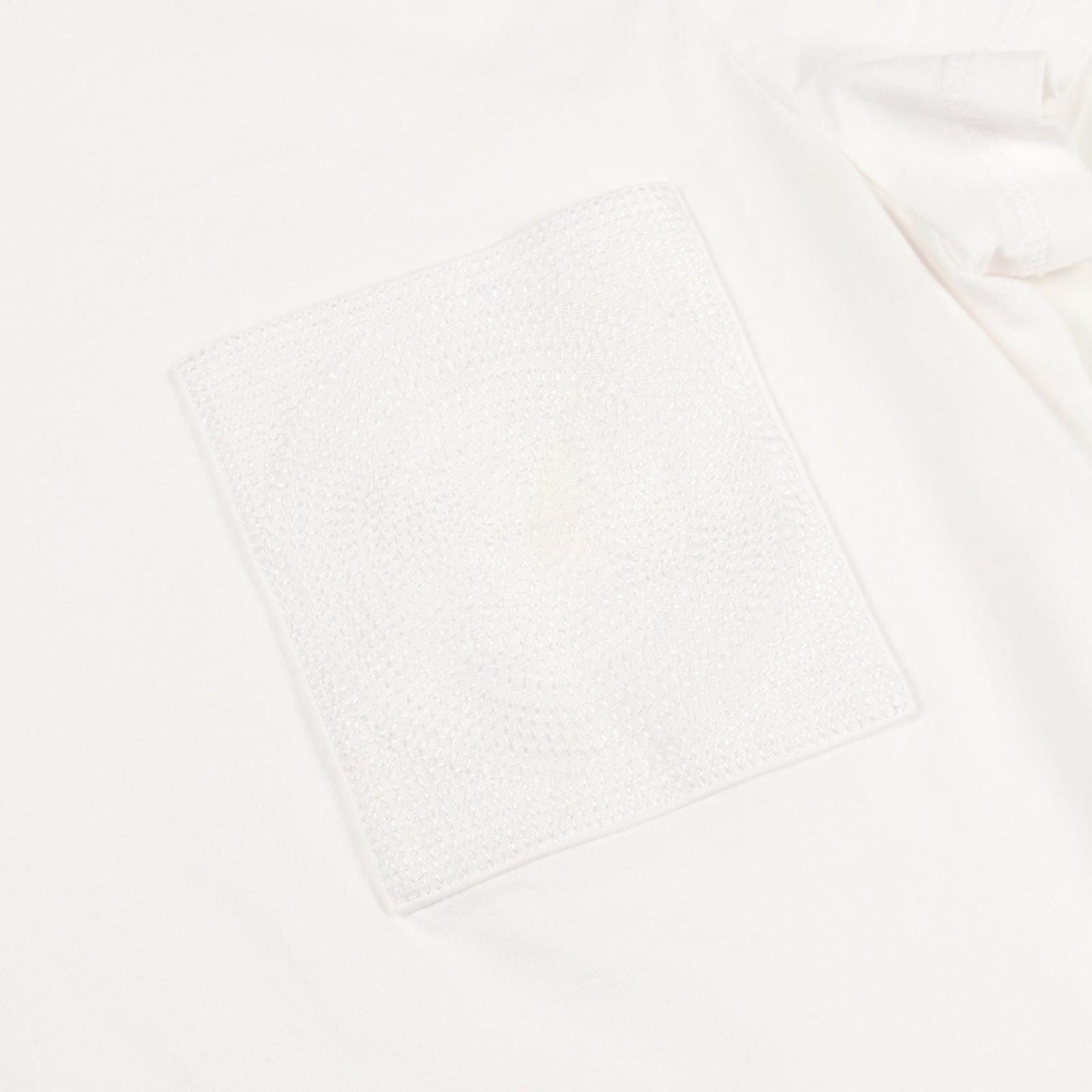 Hermes Short Sleeve T-Shirt Mosaic Embroidery Pocket Cotton — view 7