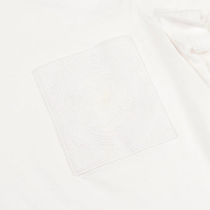 Hermes Short Sleeve T-Shirt Mosaic Embroidery Pocket Cotton — view 7