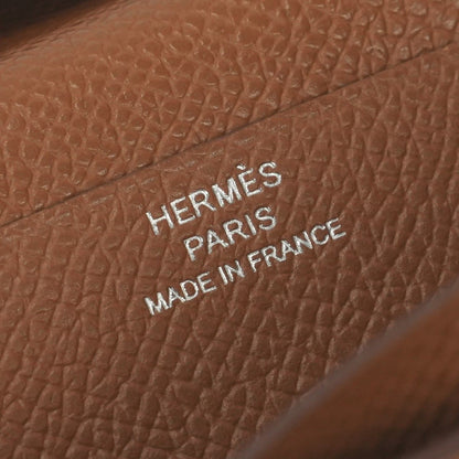 Hermes Bearn Souffle Wallet Epsom Gold Brown — view 6